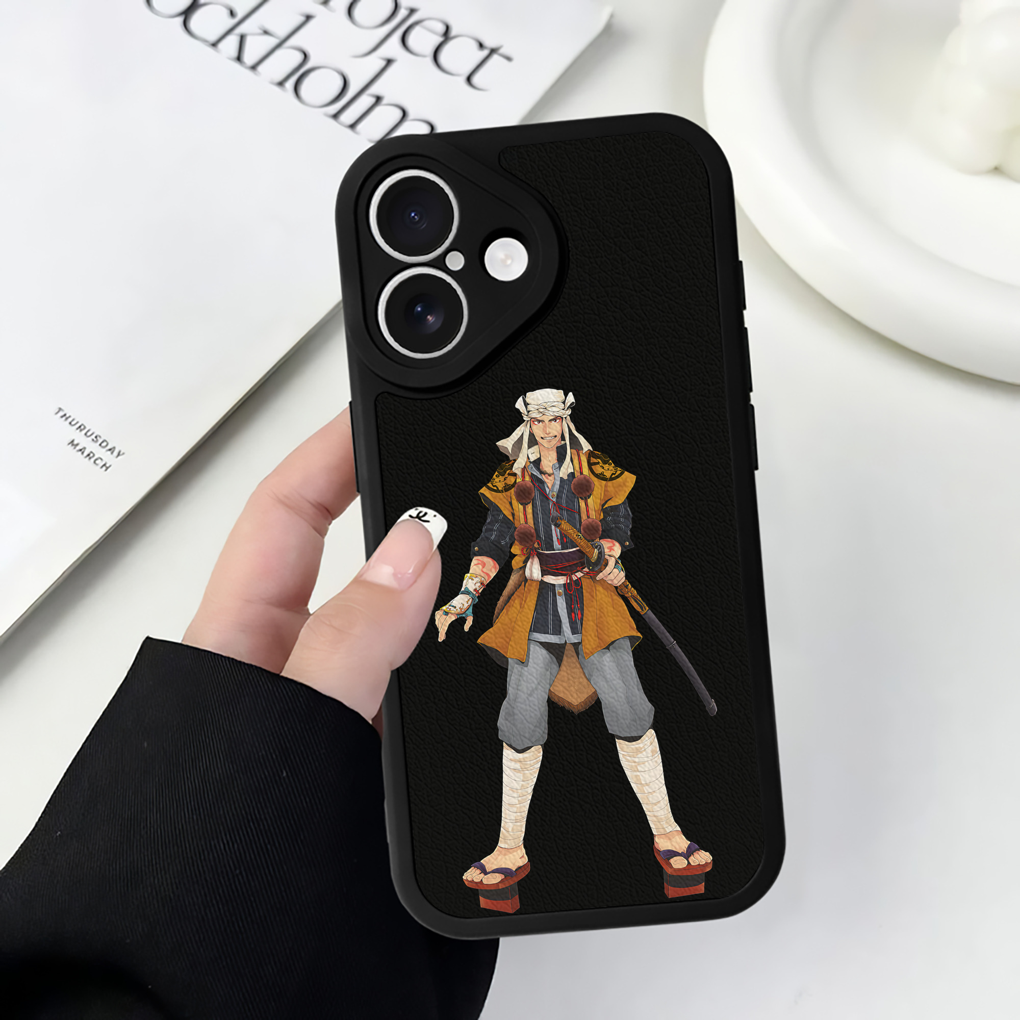（画像用） 刀剣乱舞 Touken Ranbu 【iPhone 16シリーズ対応】シリコンスマホケース（レザー調） 材質：シリコン